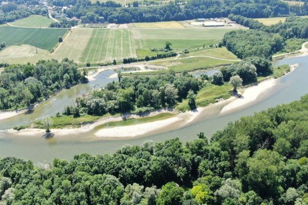 Ausgeprägte Kiesbänke und Flachwasserzonen am rechten Isarufer, Teilgebiet 5 Kohärenzschwerpunkt Landau Ausgeprägte Kiesbänke und Flachwasserzonen am rechten Isarufer, Teilgebiet 5 Kohärenzschwerpunkt Landau