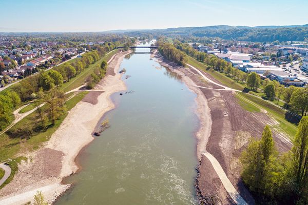 Drohnenbild der fast abgeschlossenen Baumaßnahme