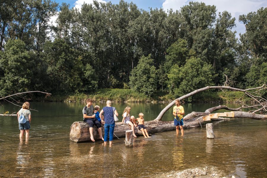 Kurze Abkühlung in der Isar