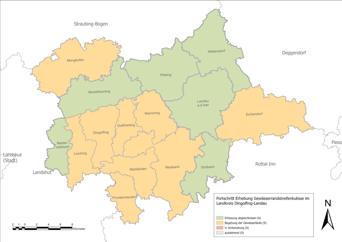 Fortschritt Erhebung Randstreifenkulisse