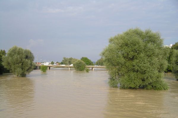 die Flutmulde nahm einen großen Teil der Wassermassen auf