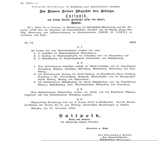 Link führt zur Seite Geschichte des Wasserwirtschaftsamts